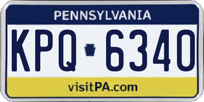 PA license plate KPQ6340