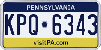 PA license plate KPQ6343