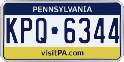 PA license plate KPQ6344