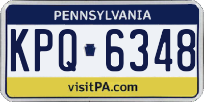 PA license plate KPQ6348