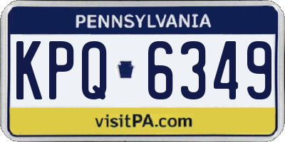 PA license plate KPQ6349