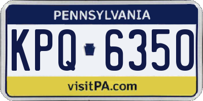 PA license plate KPQ6350