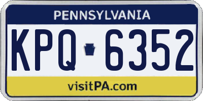 PA license plate KPQ6352