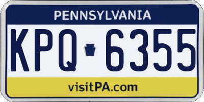 PA license plate KPQ6355