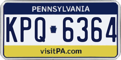 PA license plate KPQ6364