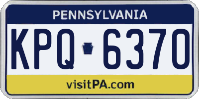 PA license plate KPQ6370