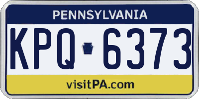 PA license plate KPQ6373