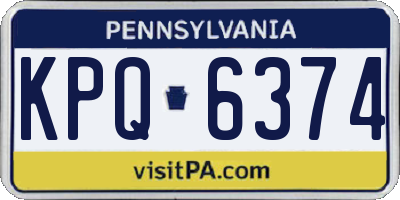 PA license plate KPQ6374