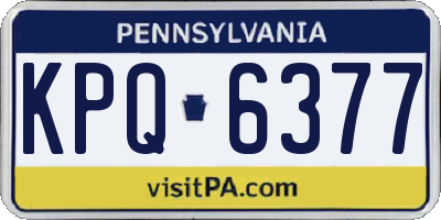 PA license plate KPQ6377