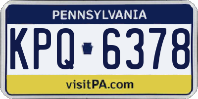 PA license plate KPQ6378