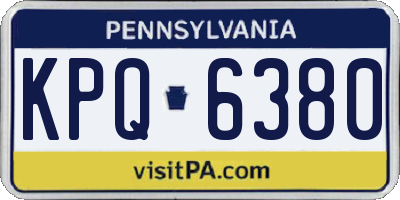 PA license plate KPQ6380