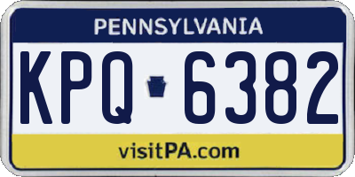 PA license plate KPQ6382