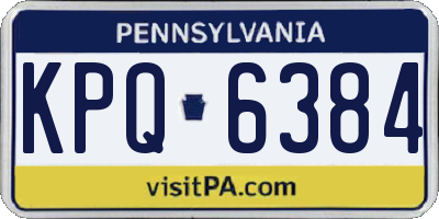 PA license plate KPQ6384