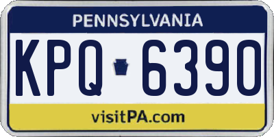 PA license plate KPQ6390