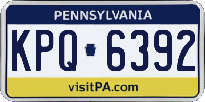 PA license plate KPQ6392