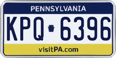 PA license plate KPQ6396