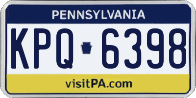 PA license plate KPQ6398