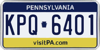 PA license plate KPQ6401