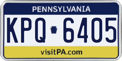 PA license plate KPQ6405