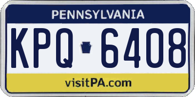 PA license plate KPQ6408