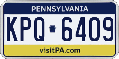 PA license plate KPQ6409