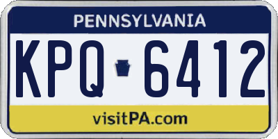 PA license plate KPQ6412