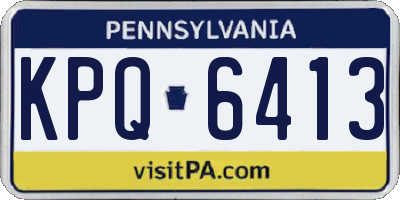 PA license plate KPQ6413