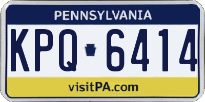 PA license plate KPQ6414