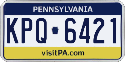 PA license plate KPQ6421