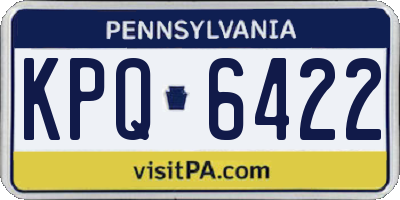 PA license plate KPQ6422