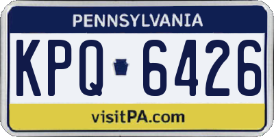 PA license plate KPQ6426