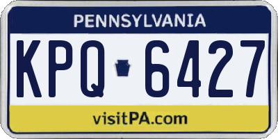 PA license plate KPQ6427