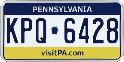 PA license plate KPQ6428