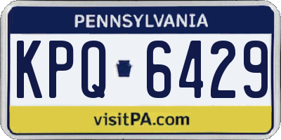 PA license plate KPQ6429