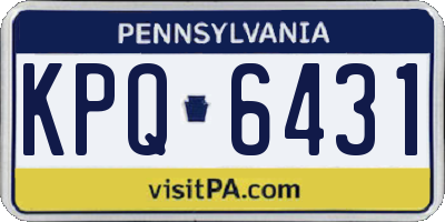 PA license plate KPQ6431