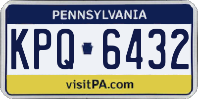 PA license plate KPQ6432