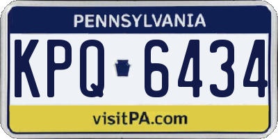 PA license plate KPQ6434