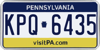 PA license plate KPQ6435