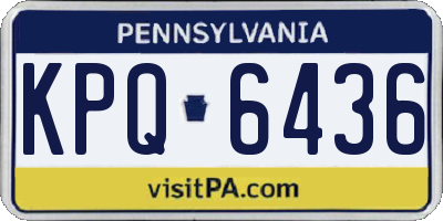 PA license plate KPQ6436
