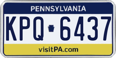 PA license plate KPQ6437