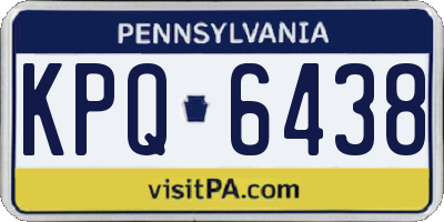 PA license plate KPQ6438