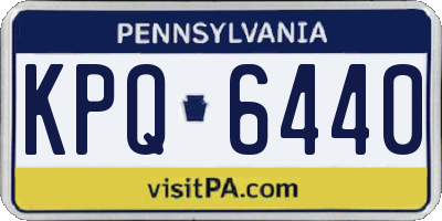 PA license plate KPQ6440