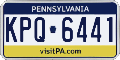 PA license plate KPQ6441