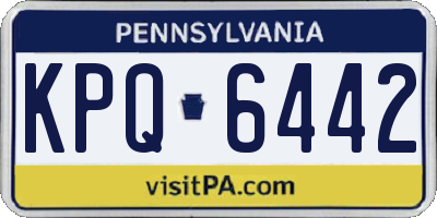 PA license plate KPQ6442