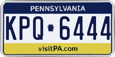 PA license plate KPQ6444