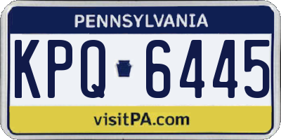 PA license plate KPQ6445