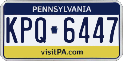 PA license plate KPQ6447