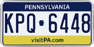 PA license plate KPQ6448