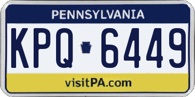 PA license plate KPQ6449