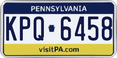 PA license plate KPQ6458